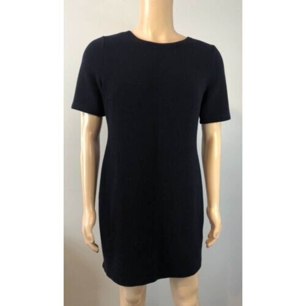 NEW Mario Serrani Navy Textured Rib Dress Size Small